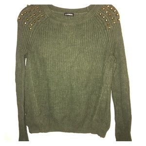 Express gold studded sweater