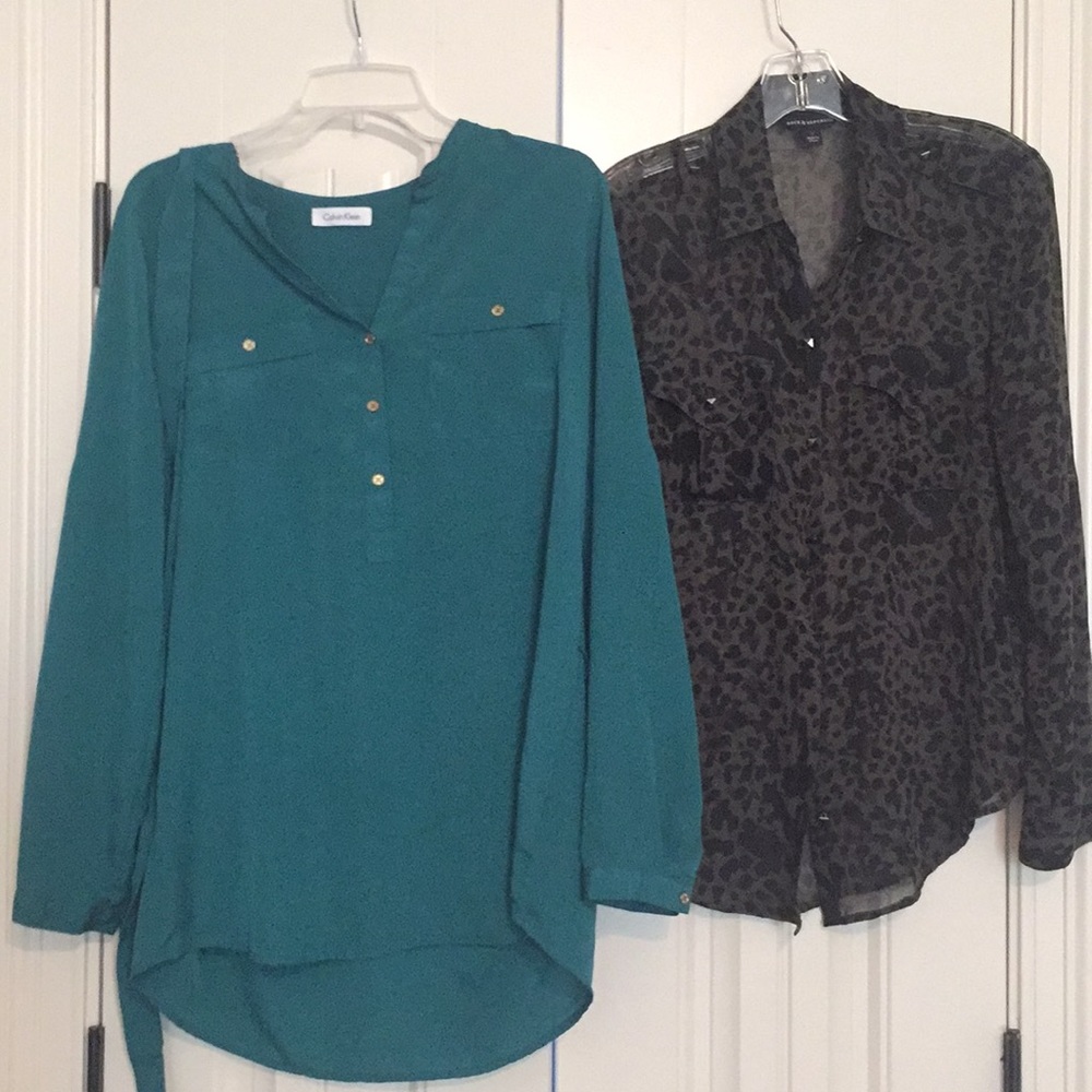 2 Long Sleeve S dress shirt Rock & republic STUDS