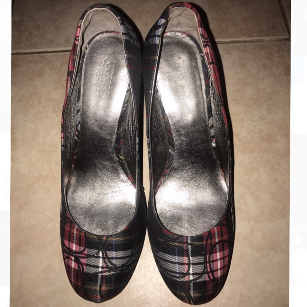 Plaid Coach Heels