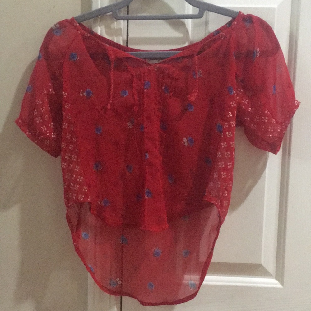 A kids floral print top