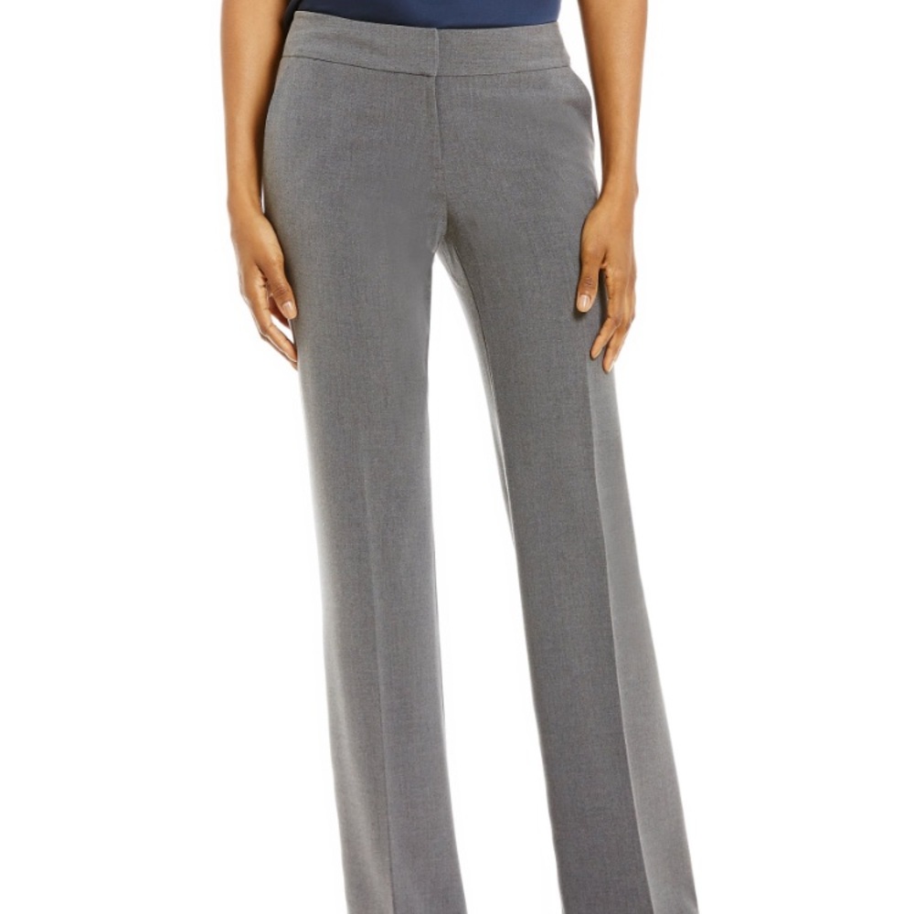 Tahari ASL Classic Straight Leg Gray Dress Pants 2