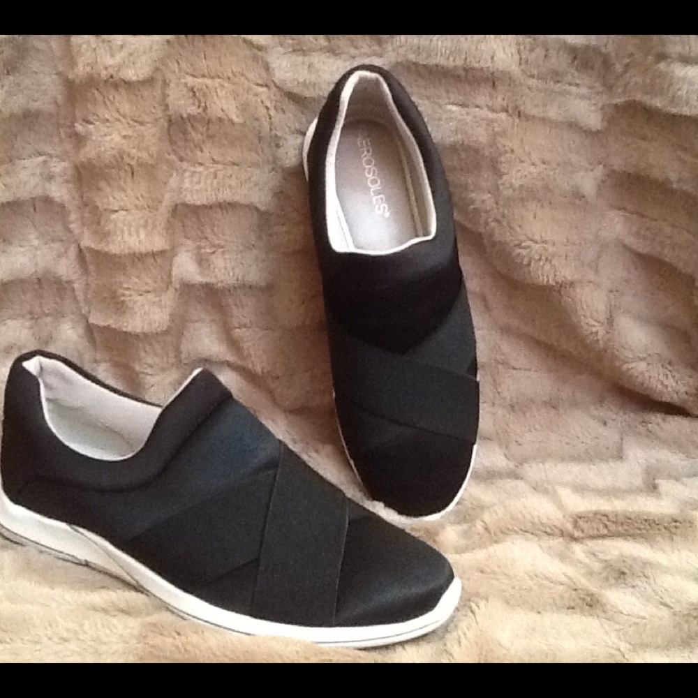 Aerosoles Black Slip-on Sneakers