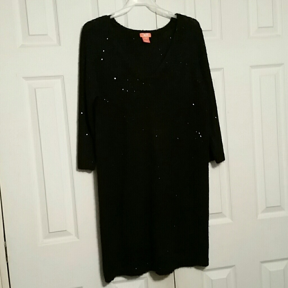 Sequined sweater dress