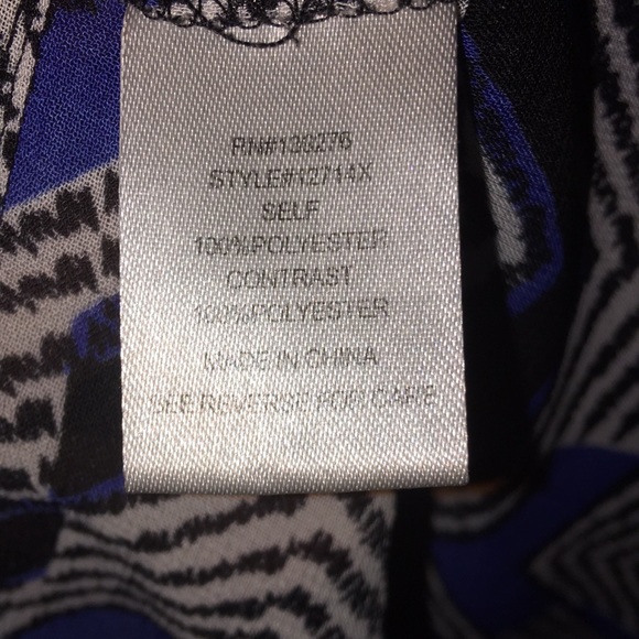 Daniel Rainn chevron capped sleeve top 2x - Picture 5 of 5