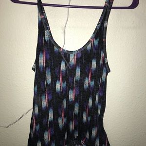 Tank top with colorful designs