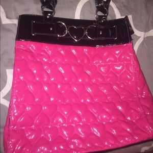Betsy Johnson Pink & Black Tote