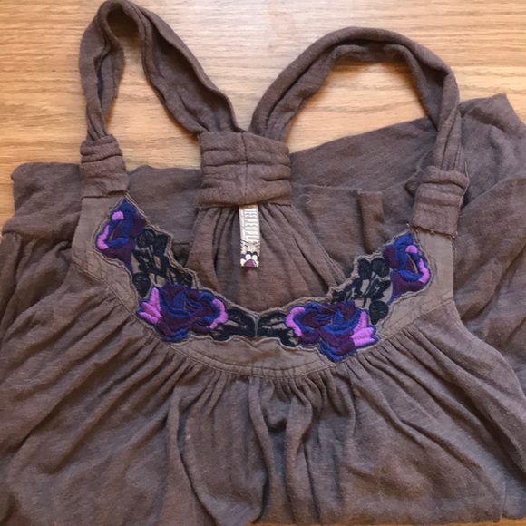 Free People Embroidered Floral Tank Top - Picture 1 of 5