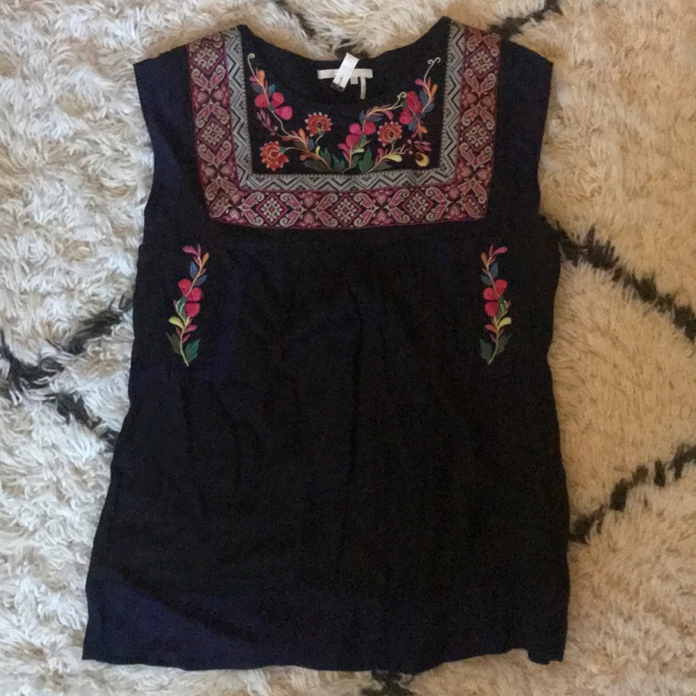 Anthropologie embroidered top