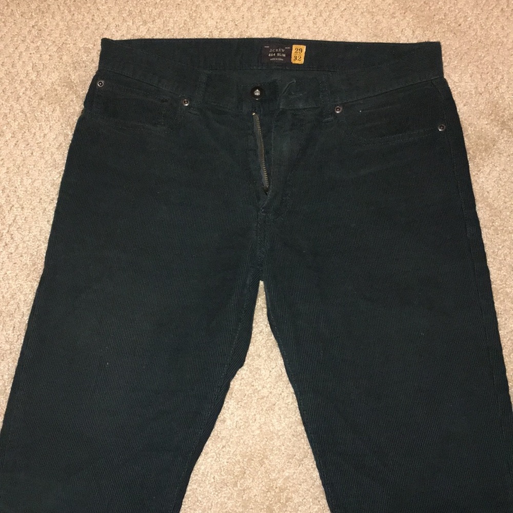 JCrew 484 Slim Corduroy pants, forest green