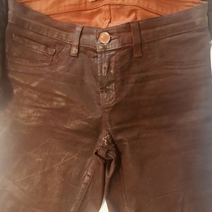 distressed brushed denim jeans