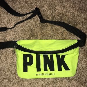 Neon yellow pink fanny pack