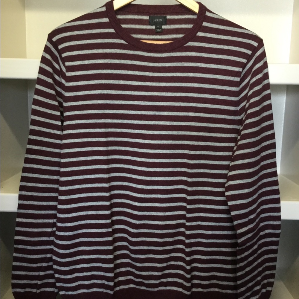 JCrew sweater. Maroon/Gray. Medium