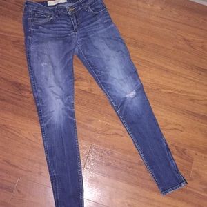 Abercrombie Ripped Jeans with Zipper On Side