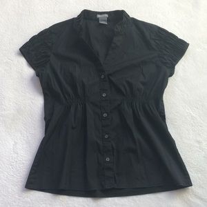 Ann Taylor Flattering Black Blouse