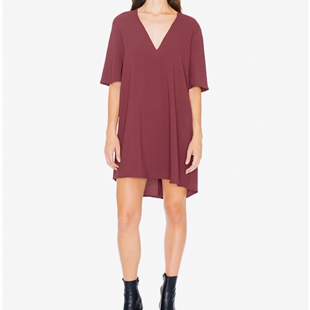 American Apparel crepe v-neck dress