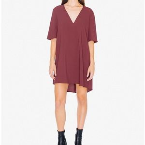 American Apparel crepe v-neck dress