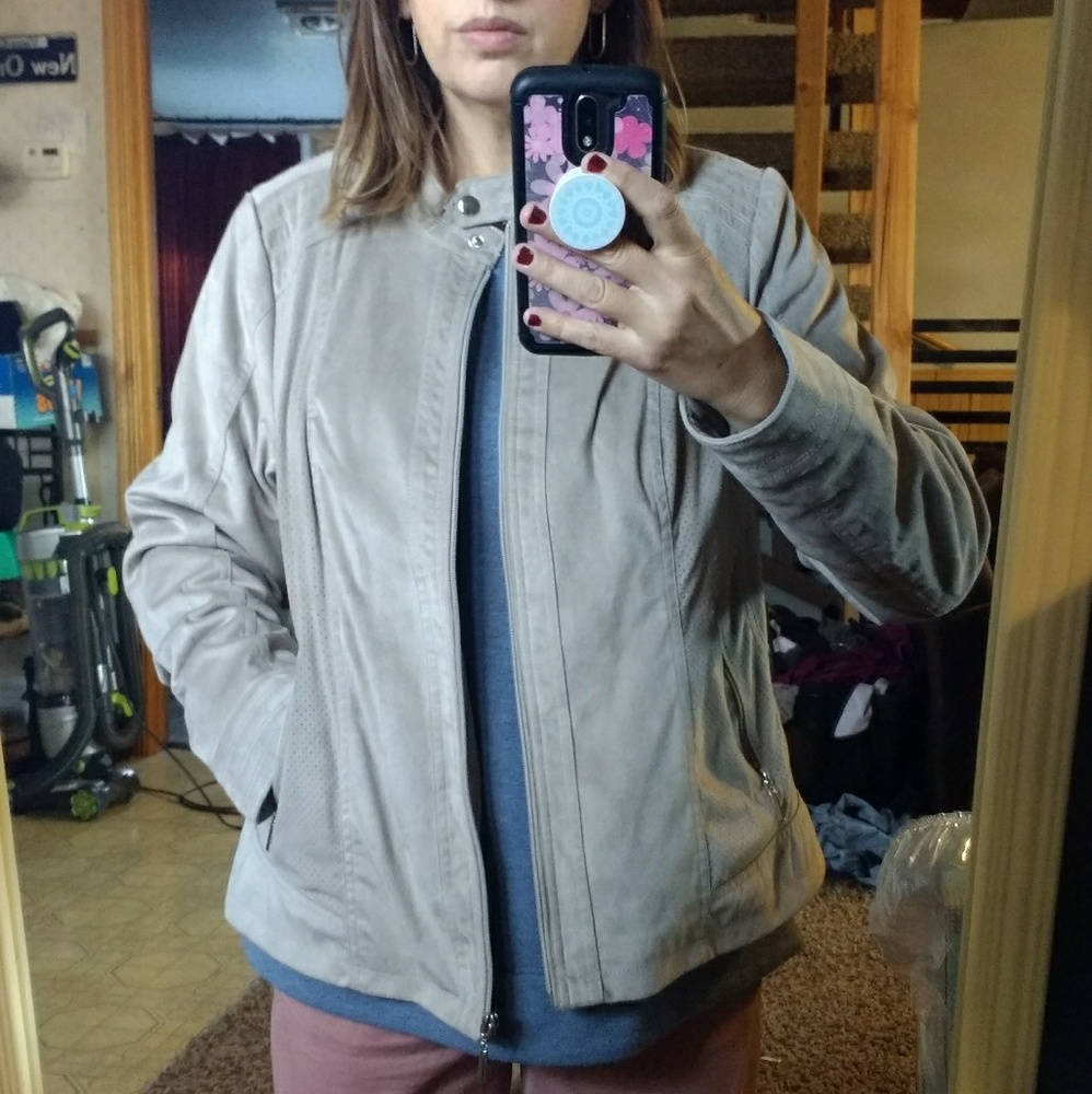 Maurices Moto Jacket, suede, sz 2 (2x)