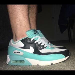 Unisex Turquoise, black and white air max