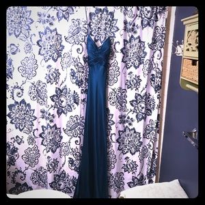 Cache long teal dress