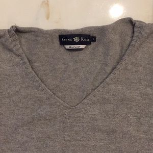 STONE ROSE GREY LIGHTWEIGHT SWEATER 100% COTTON