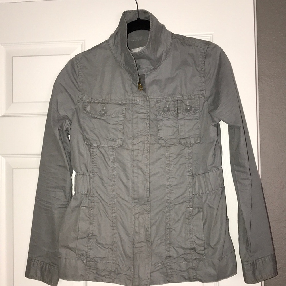 Old Navy grey cinched waist jacket