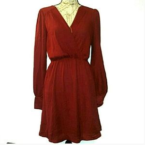 Love richie long sleeve dress deep red size large