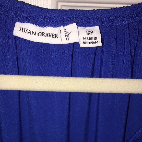 Susan Graver liquid knit skirted cap sleeve romper - Picture 2 of 8