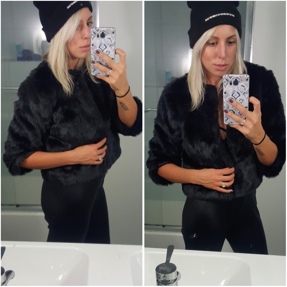 HOLIDAY SALE Faux Fur Crop Jacket
