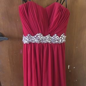 red empire waist mini dress size5