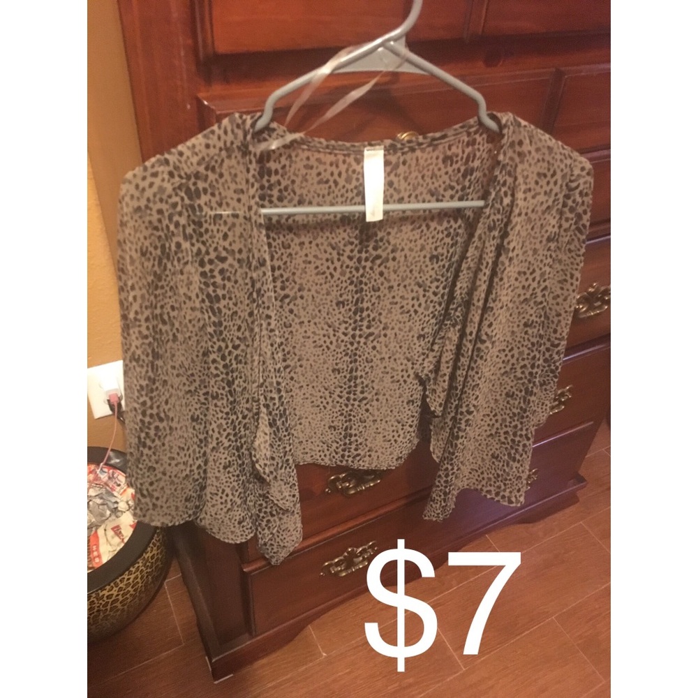 Cheetah print cardigan