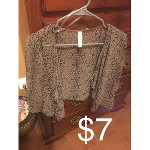 Cheetah print cardigan