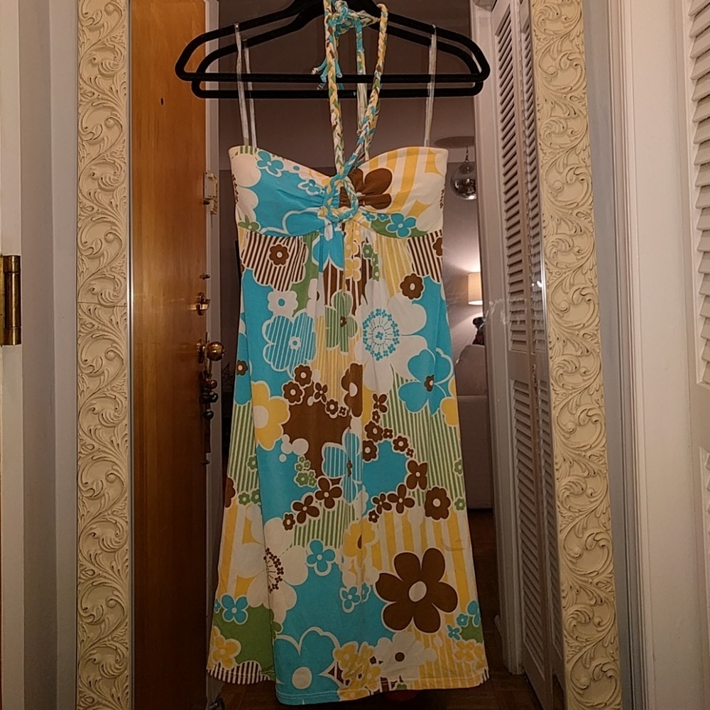 Halter Dress with flowers