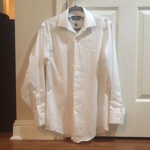A white button-down dress shirt.