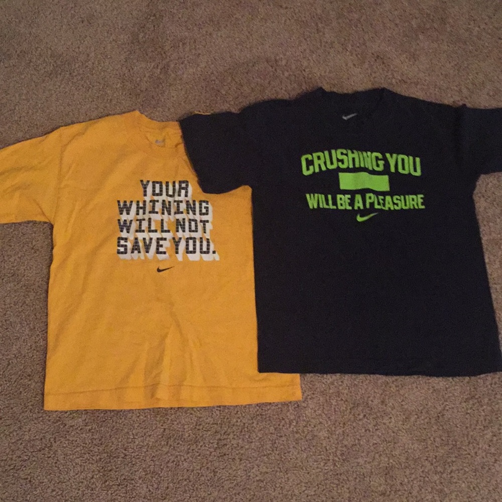2 NIKE TEES M 10/12