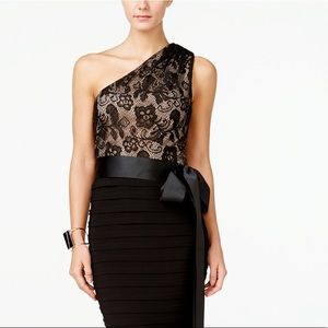 Size 10 evening gown- worn twice. Dry cleaned.