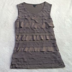 Ann Taylor Ruffled Sleeveless Top