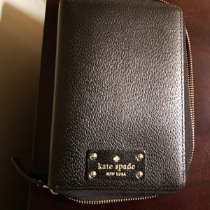 Kate Spade Black Leather Planner