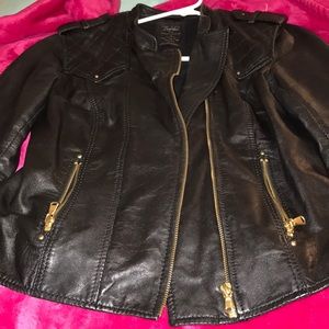 Black Leather Zara Jacket small size