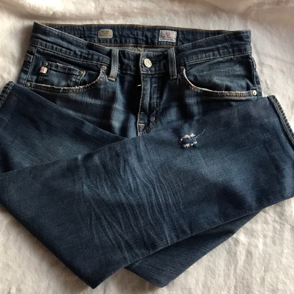 AG Ex-boyfriend crop jeans