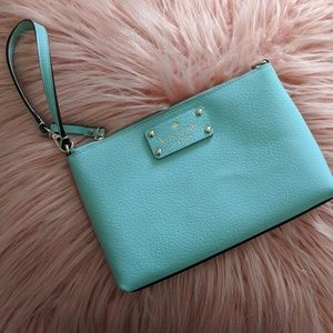 New Kate Spade Teal Wristlet/clutch
