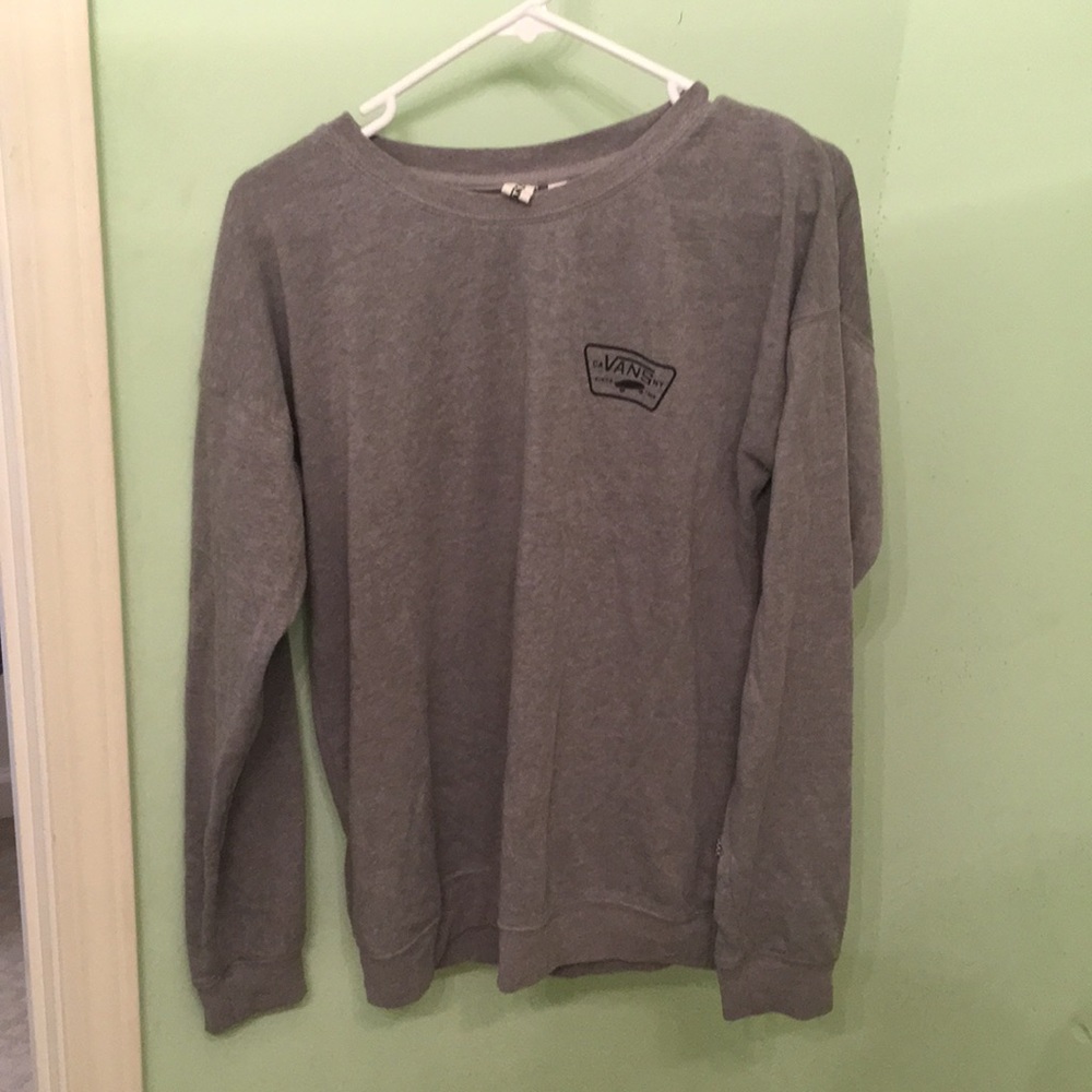 Vans gray crew neck sweatshirt