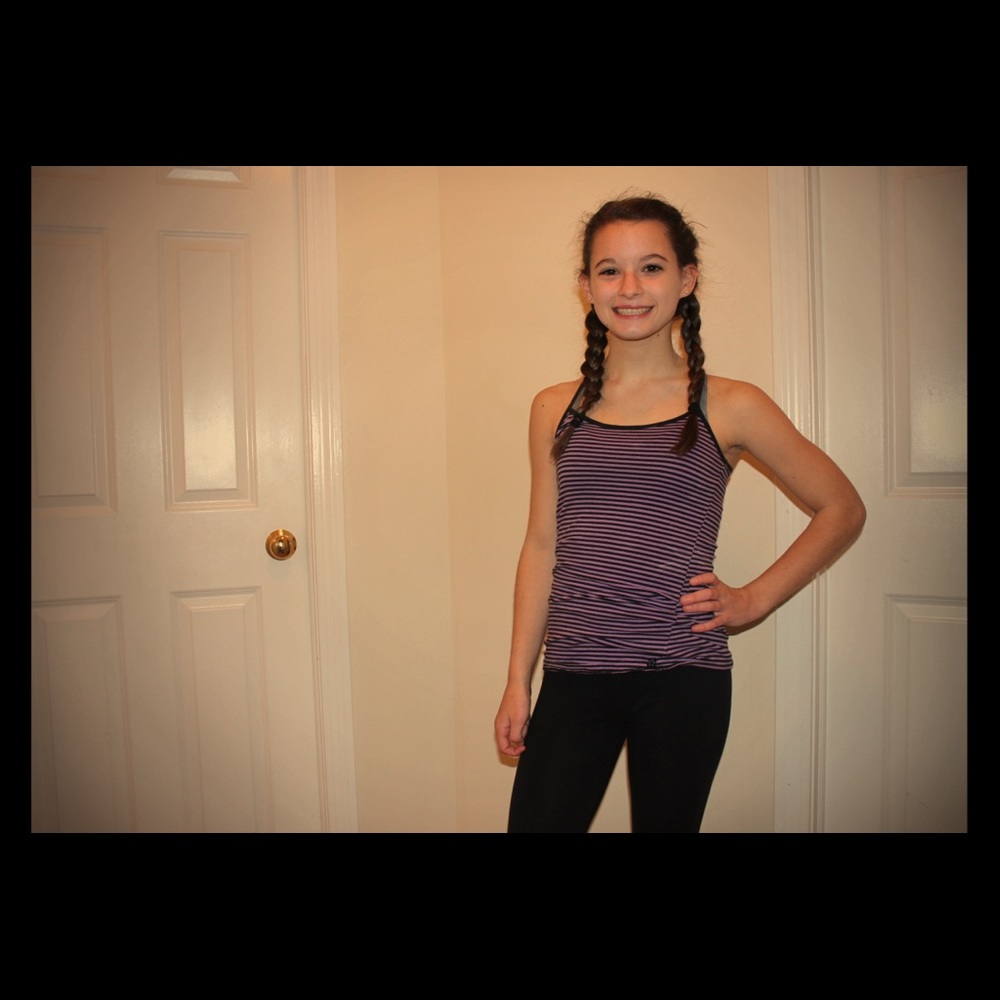 Garage purple and black stripes tank top