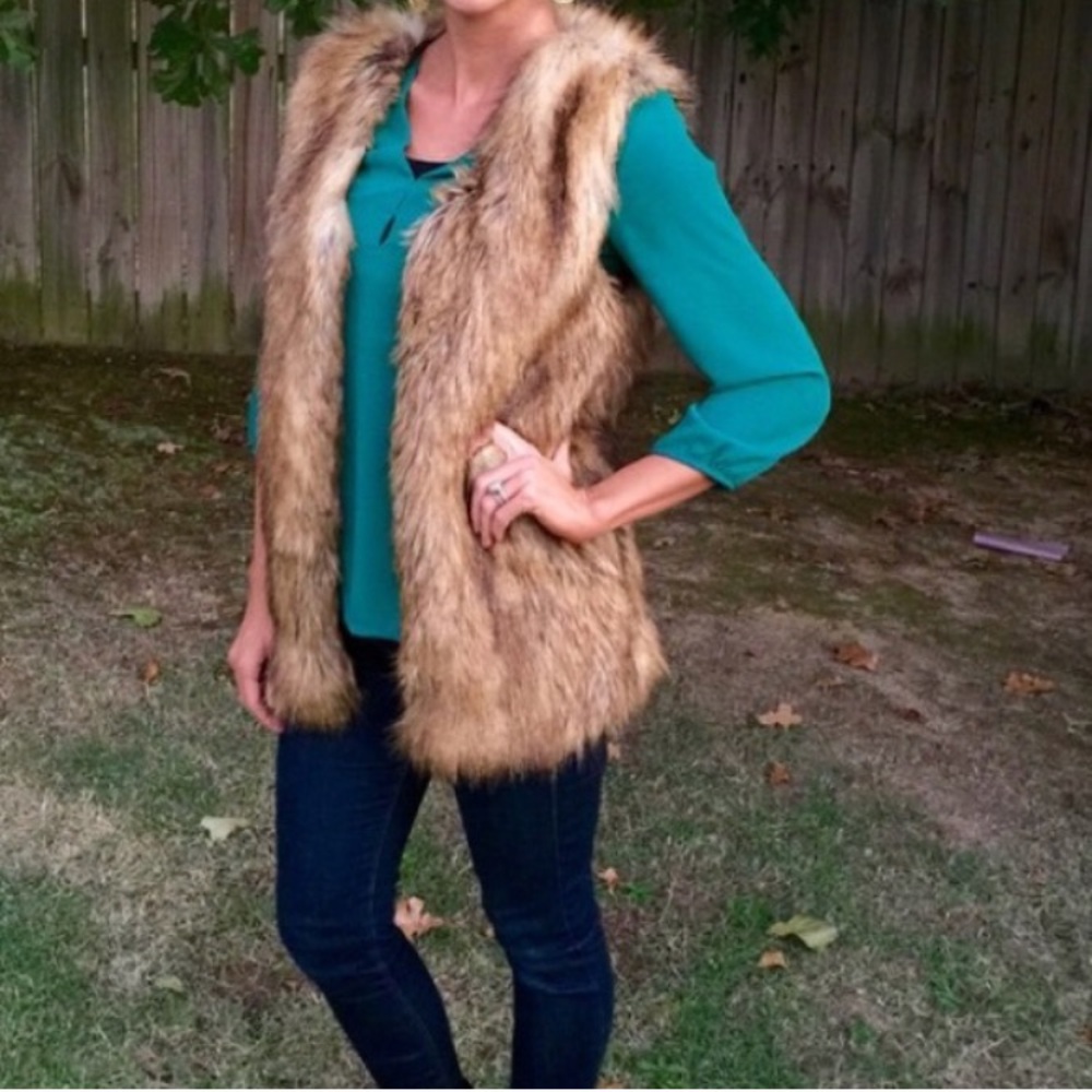 Stylish faux fur vest