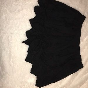 Black lace shorts