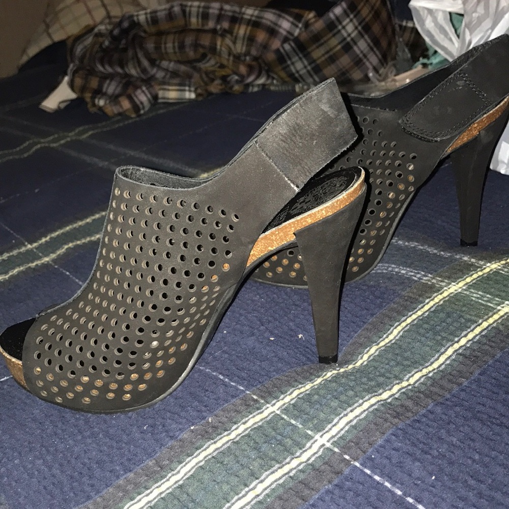 Vince Camuto Black Suede Heels