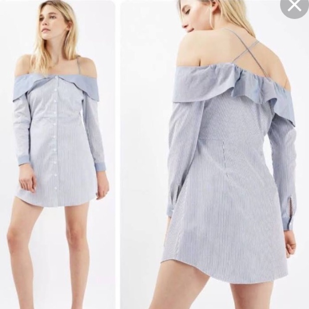 [Topshop] Bardot Stripe Shirt Dress