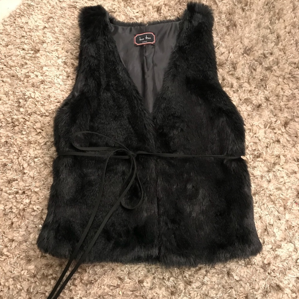Stylish faux fur vest