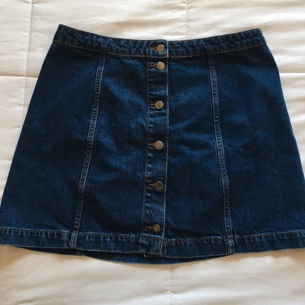 blue jean skirt