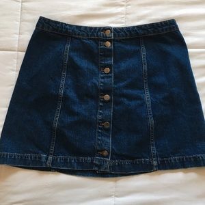 blue jean skirt