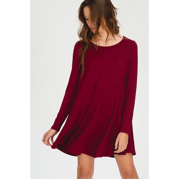 >>LAST<< Anna Long Sleeve Swing Dress - Midnight - Picture 5 of 5